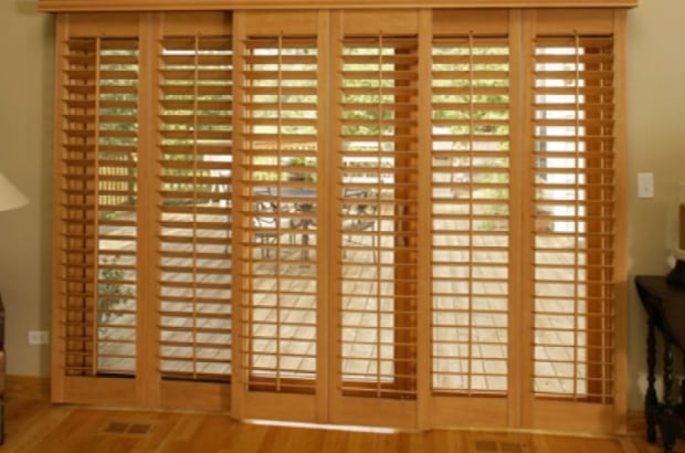 Ovation shutters on a patio